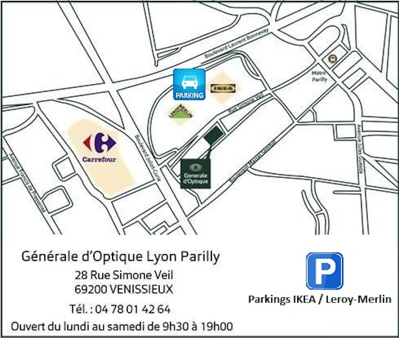 Opticien LYON PARILLY Générale d'Optique